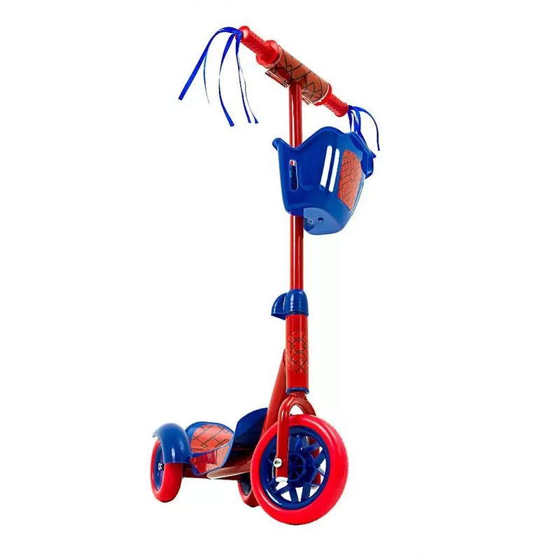 4-Patinete-Infantil---Triline-com-Cesto---Vermelho---BBR-Toys