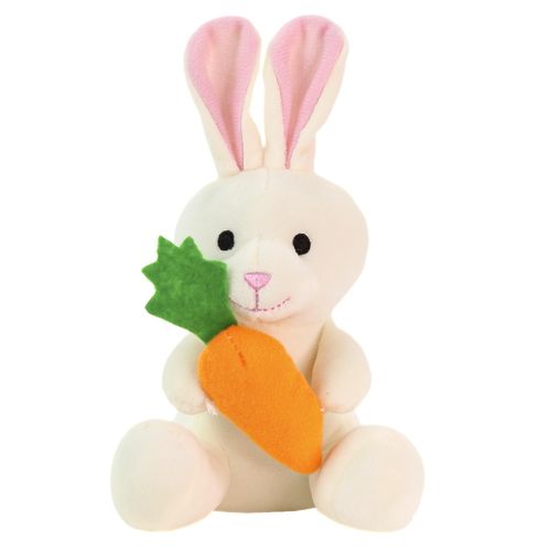 Pelúcia Coelhinho com Cenoura - Coelho Creme - 18cm - BBR Toys
