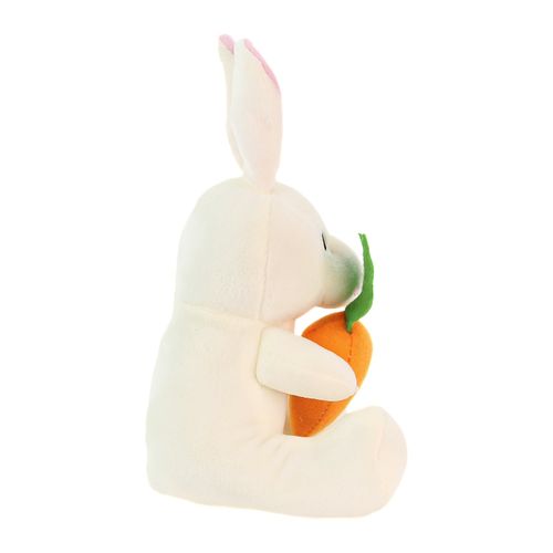 Pelúcia Coelhinho com Cenoura - Coelho Creme - 18cm - BBR Toys