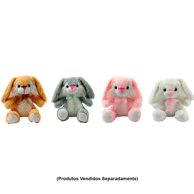 4-Coelho-de-Pelucia-com-Lacinho---Orelhudo---Branco---24cm---BBR-Toys