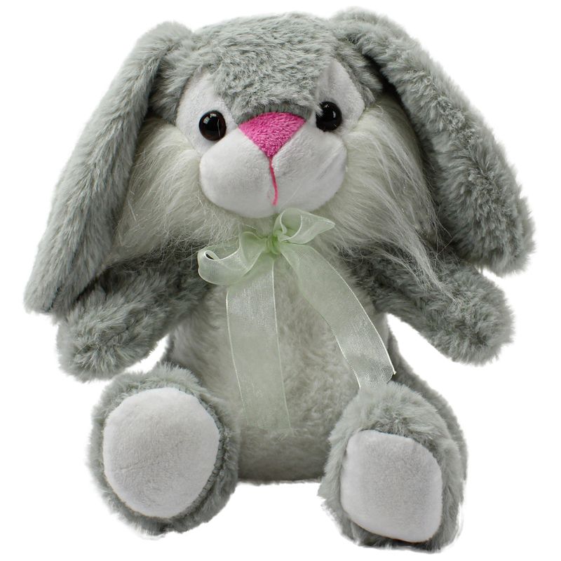 1-Coelho-de-Pelucia-com-Lacinho---Orelhudo---Cinza---24cm---BBR-Toys
