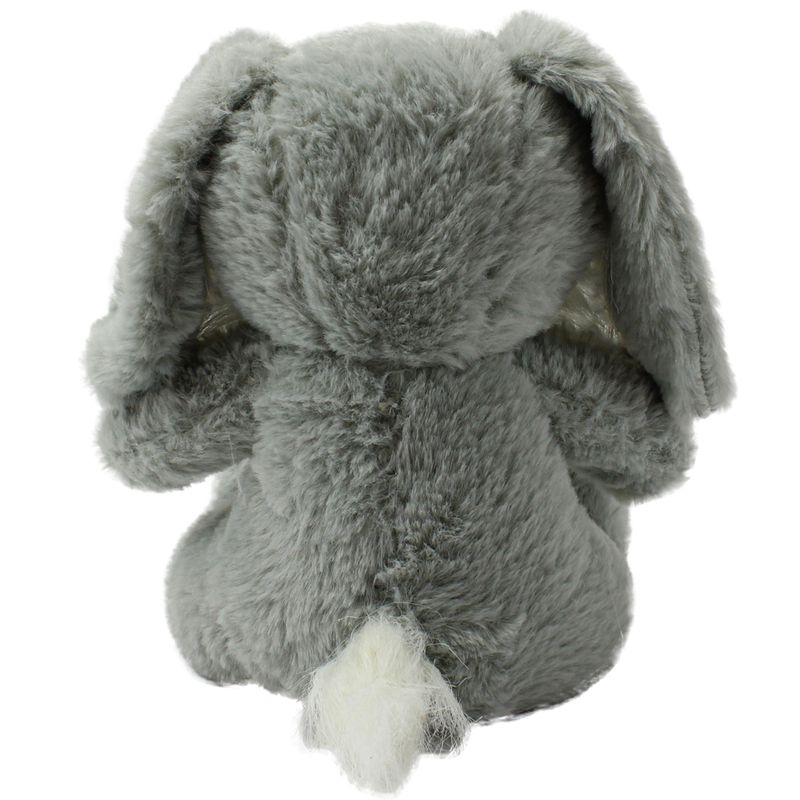 3-Coelho-de-Pelucia-com-Lacinho---Orelhudo---Cinza---24cm---BBR-Toys