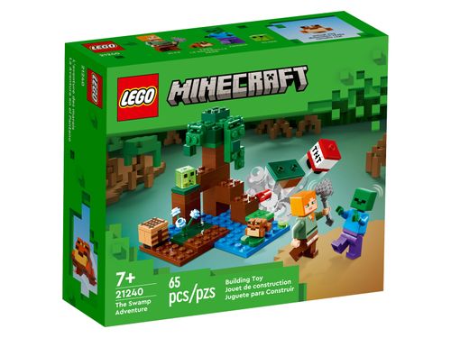 LEGO  Minecraft A Aventura no Pântano - 65 Peças - 21240 - Conjunto blocos de montar