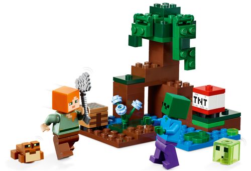 LEGO  Minecraft A Aventura no Pântano - 65 Peças - 21240 - Conjunto blocos de montar