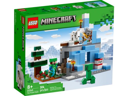 LEGO Minecraft - Os Picos Gelados - 304 Peças - 21243 - Conjunto blocos de montar