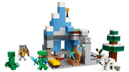 LEGO Minecraft - Os Picos Gelados - 304 Peças - 21243 - Conjunto blocos de montar