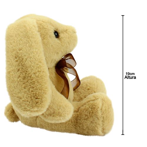 Coelho de Pelúcia com Lacinho - Orelhudo - 19cm - BBR Toys