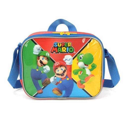 Lancheira Térmica Infantil - Super Mario - Vermelho - 23 cm - Luxcel