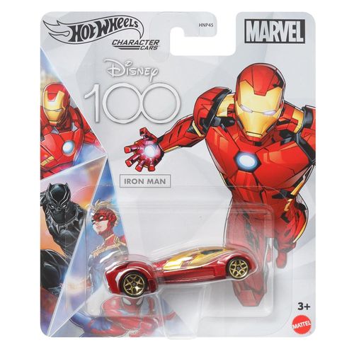 Carrinho Hot Wheels - Homem de Ferro - Marvel - Disney 100 Anos - 1:64 - Mattel