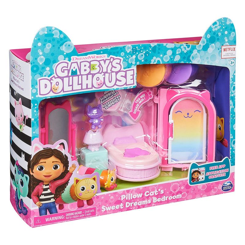 6-Playset-com-Mini-Figura---Quarto-dos-Sonhos-com-Pillow-Cat---Casa-da-Gabby---Sunny