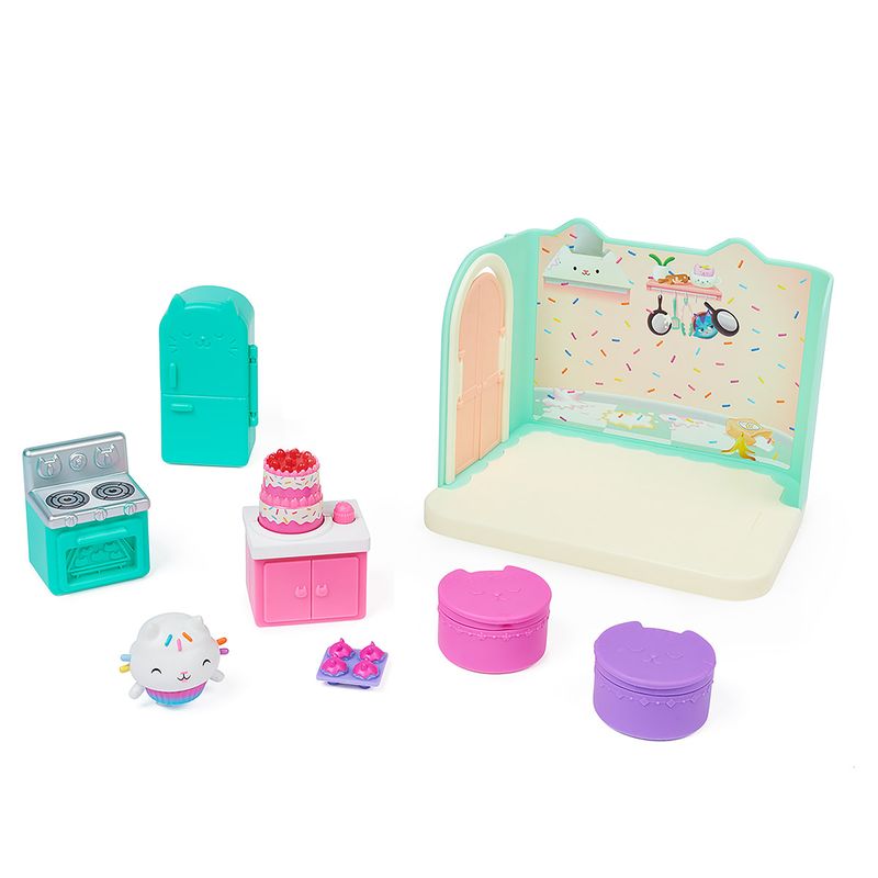 4-Playset-com-Mini-Figura---Cozinha-de-Luxo-com-Cakey-Cat---Casa-da-Gabby---Sunny