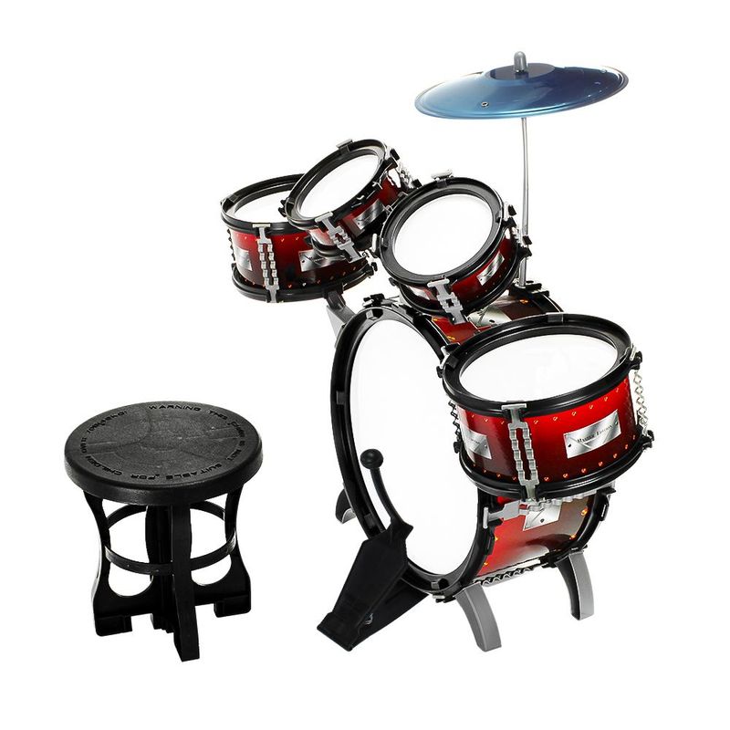 4-Bateria-Musical-Infantil---Mega-Star---Vermelha---BBR-Toys