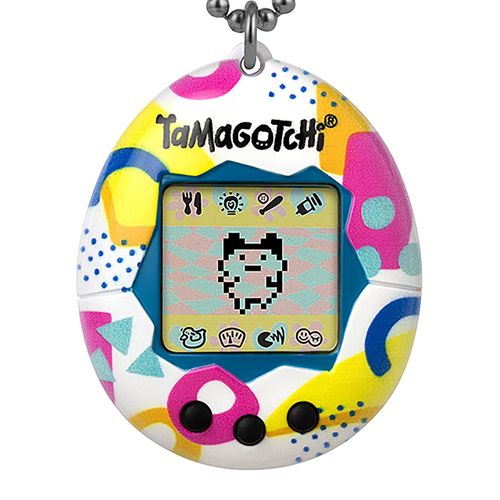 Bichinho Virtual - Tamagotchi - Memphis Style - Branco Colorido - Gen 1 - Fun