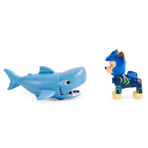 Conjunto de Figuras - Chase e Tubarão - Aqua Pups - Patrulha Canina - Sunny