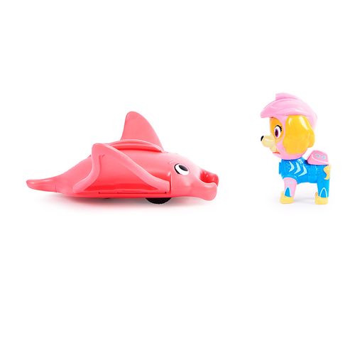 Conjunto de Figuras - Skye e Raia Manta - Aqua Pups - Patrulha Canina - Sunny