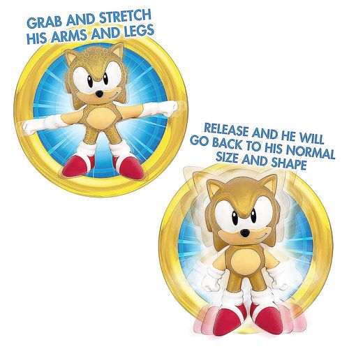 Figura Elástica - Goo Jit Zu - Sonic The Hedgehog - Dourado - 13cm - Sunny