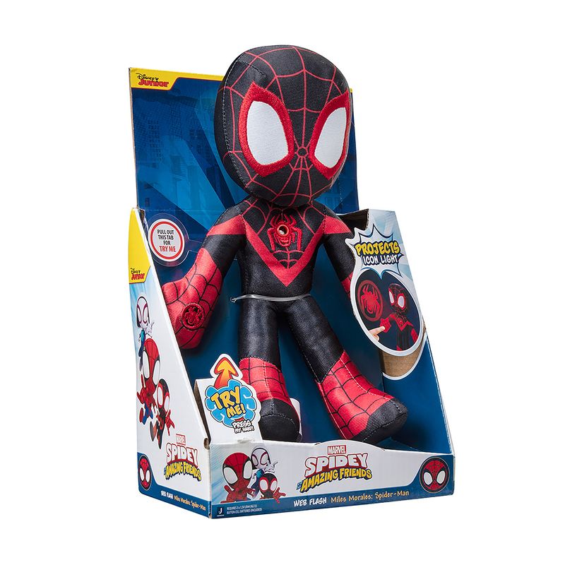 Pelucia-com-Som-e-Luz---Miles-Morales---Web-Flash---Spidey-and-His-Amazing-Friends---22-cm---Sunny-5