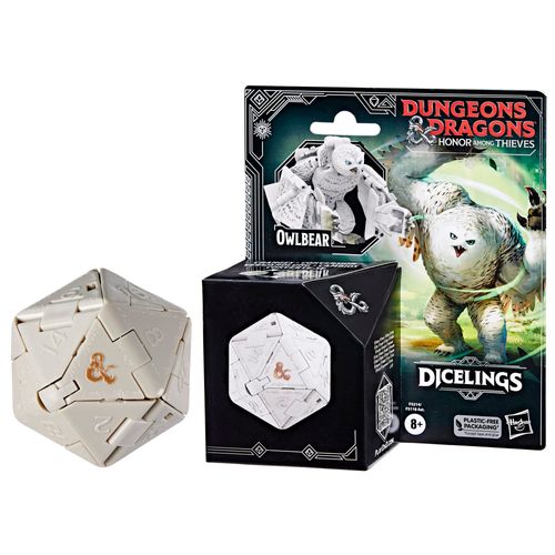 Figura Dado Transformável - Owlbear - Dungeons e Dragons - Honra Entre Rebeldes - Dicelings - Hasbro