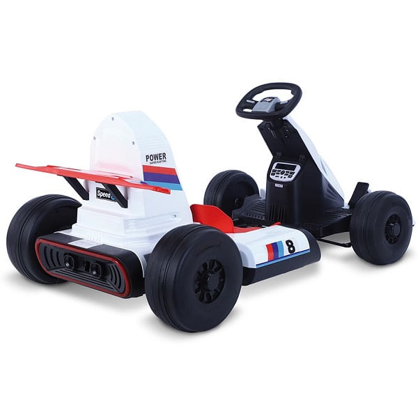 Kart-Eletrico-Infantil-com-Controle---Branco---12V---Bandeirante-4