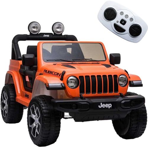 Mini Veículo Elétrico com Controle - Jeep Wrangler - 12V - Laranja - Bandeirante