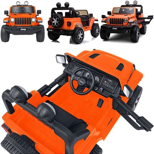 Mini Veículo Elétrico com Controle - Jeep Wrangler - 12V - Laranja - Bandeirante