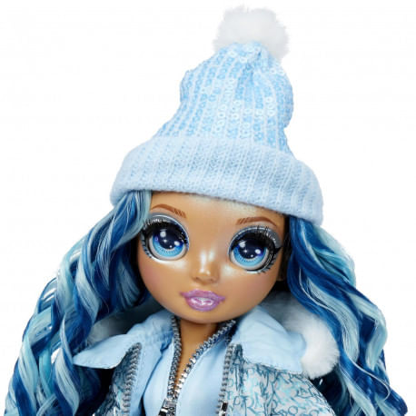Boneca Rainbow High - Skyler Bradshaw - Winter Break - Com Prancha de Snowboard - 28 cm - Azul