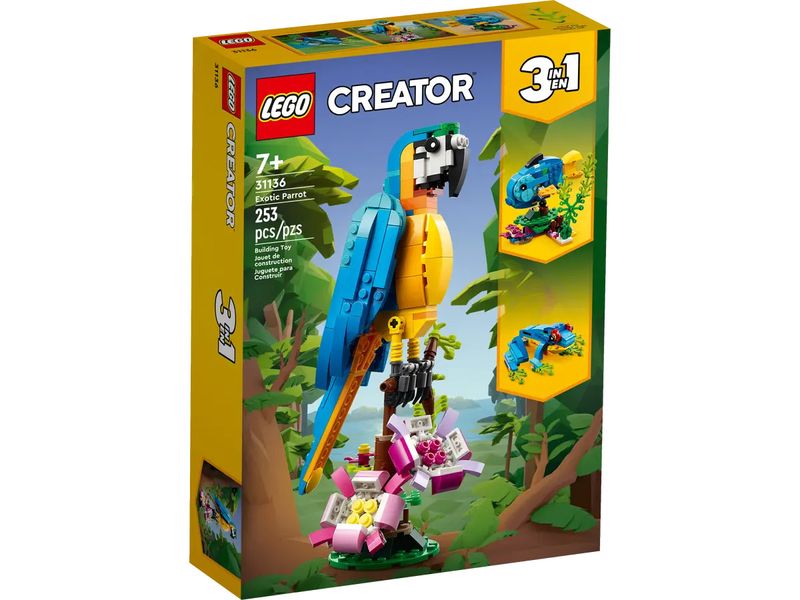 LEGO-Creator-3-em-1---Papagaio-Exotico---31136--1-