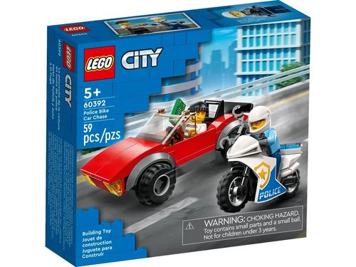 LEGO City - Perseguição de Carro com Moto de Polícia - 60392