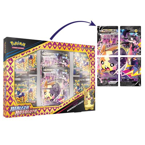 Box de Cartas Pokémon - Morpeko V-União - Realeza Absoluta - Coleção - Copag