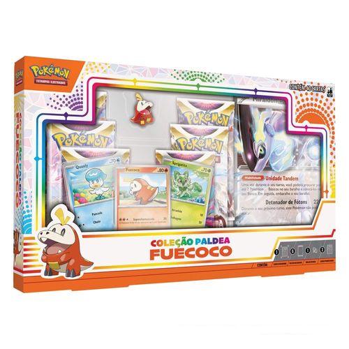 Box de Cartas Pokémon - Fuecoco - Coleção Paldea - Copag