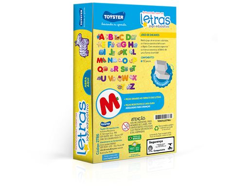 Jogo Educativo - Brincando com as Letras - 52 Peças - Toyster