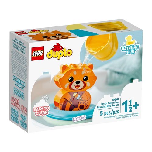 LEGO Duplo - Diversão Hora do Banho: Panda Vermelho Flutuante - 5 Peças - 10964