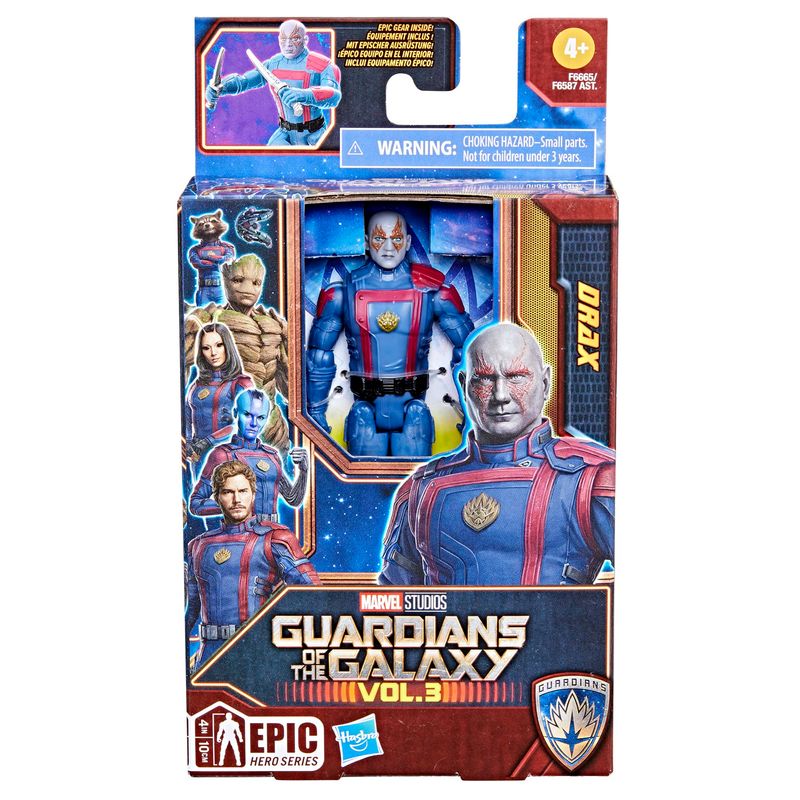 Mini-Figura-Articulada-com-Acessorios---Drax---Guardioes-da-Galaxia-Vol.-3---10-cm---Hasbro-2