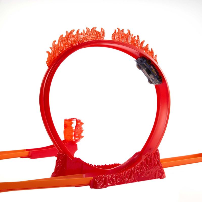 Pista-Hot-Wheels-com-Carrinho---Conjunto-Flame-Stunt---Track-Builder-Builder---4-em-1---Mattel-7