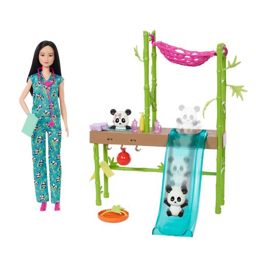 Playset Barbie com Boneca - Cuidados e Resgates de Panda - Mattel