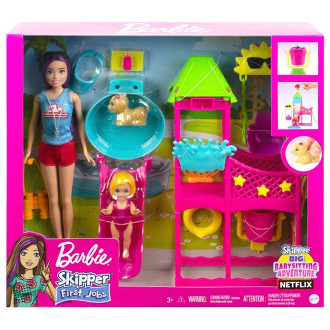 Playset-Barbie-com-Boneca---Parque-Aquatico-com-Toboga---Skipper-First-Jobs---Big-Babysitting-Adventure---Mattel-2