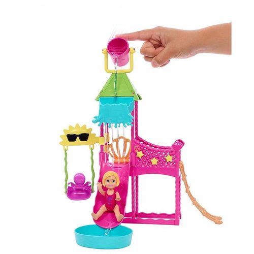 Playset Barbie com Boneca - Parque Áquatico com Tobogã - Skipper First Jobs - Big Babysitting Adventure - Mattel