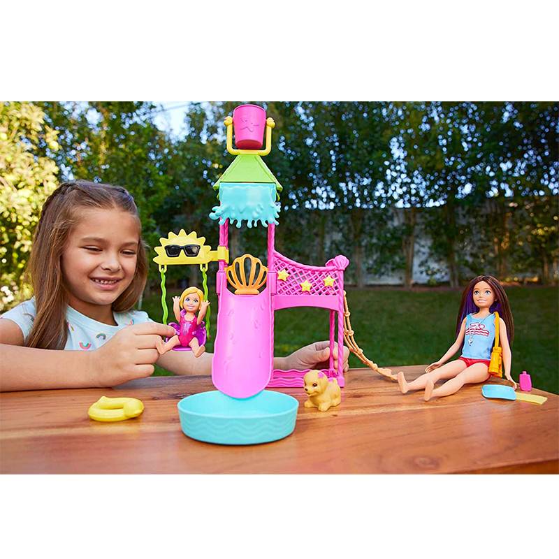 Playset-Barbie-com-Boneca---Parque-Aquatico-com-Toboga---Skipper-First-Jobs---Big-Babysitting-Adventure---Mattel-7