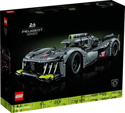 LEGO Technic - PEUGEOT 9X8 24H Le Mans Hybrid Hypercar - 1775 Peças - 42156