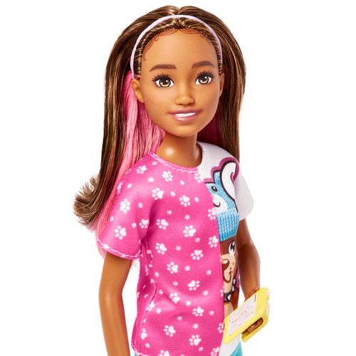 Boneca Barbie com Acessórios - Passeio do Cachorrinho - Skipper First Jobs - Big Babysitting Adventure - Mattel
