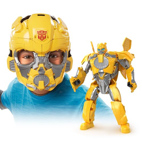 Máscara Transformável 2 em 1 - Figura Articulada - Bumblebee - Transformers: O Despertar das Feras - 22 cm - Hasbro