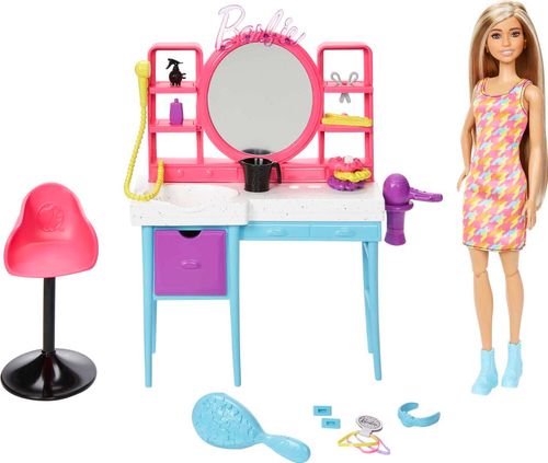 Playset Barbie com Boneca - Salão de Beleza - Totally Hair - Mattel