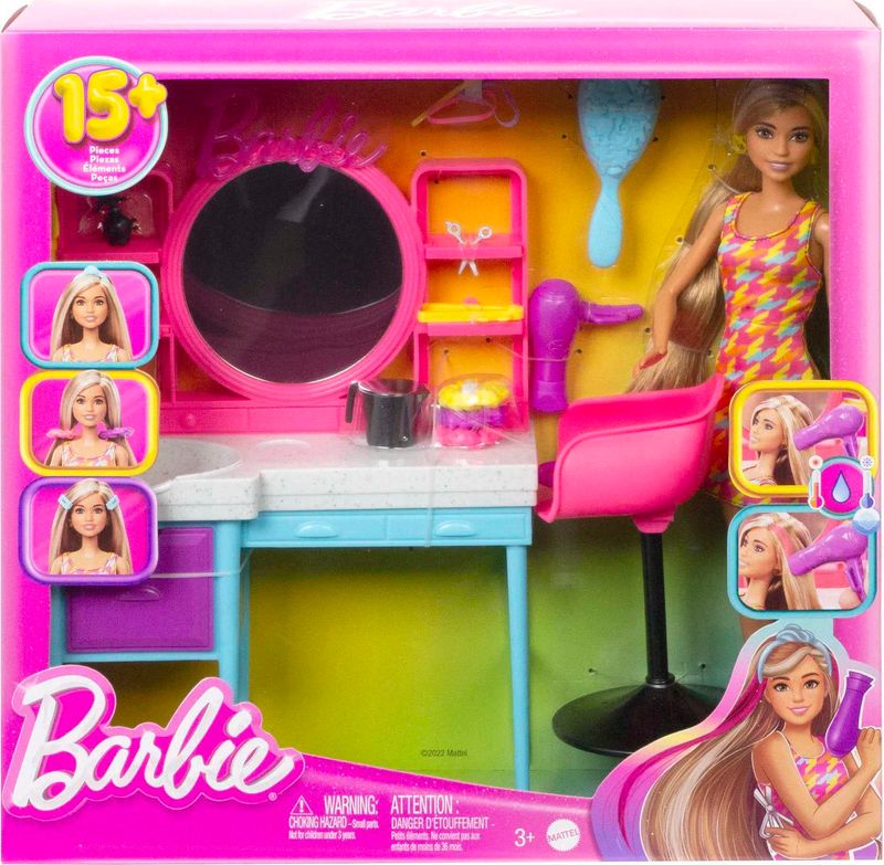Playset-Barbie-com-Boneca---Salao-de-Beleza---Totally-Hair---Mattel-2