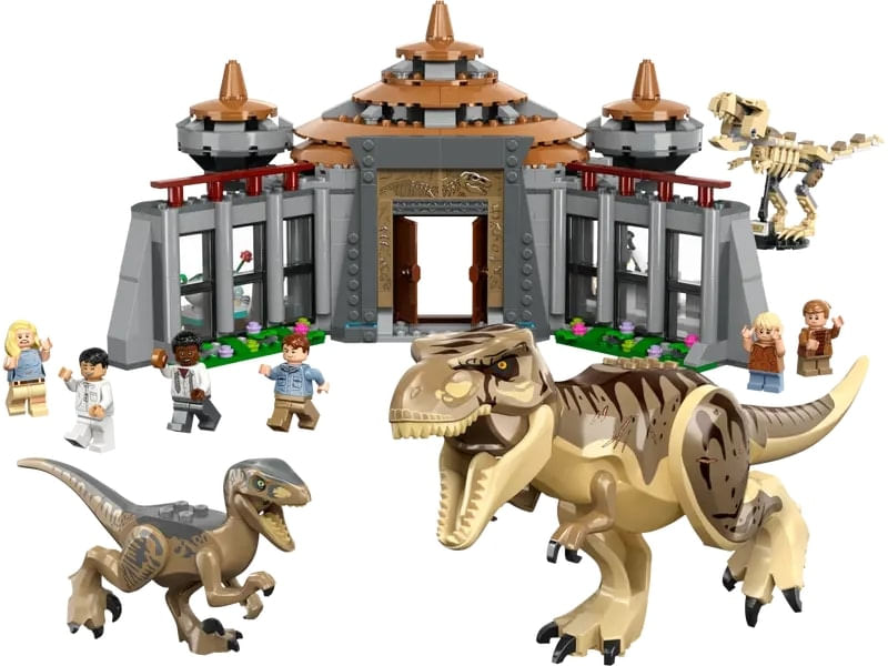 LEGO-Jurassic-Park---Centro-de-Visitantes-Ataque-de-T.-rex-e-Raptor---30-Anos---693-Pecas---76961-2