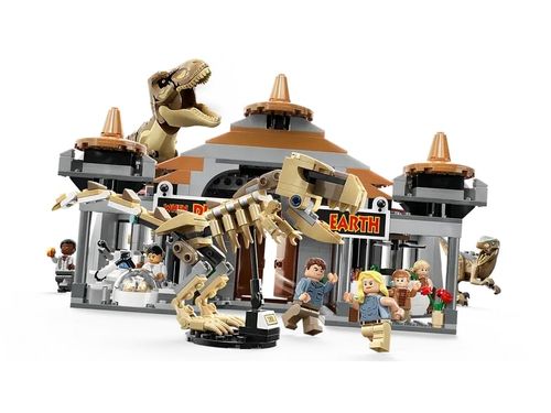 LEGO Jurassic Park - Centro de Visitantes: Ataque de T. rex e Raptor - 30 Anos - 693 Peças - 76961