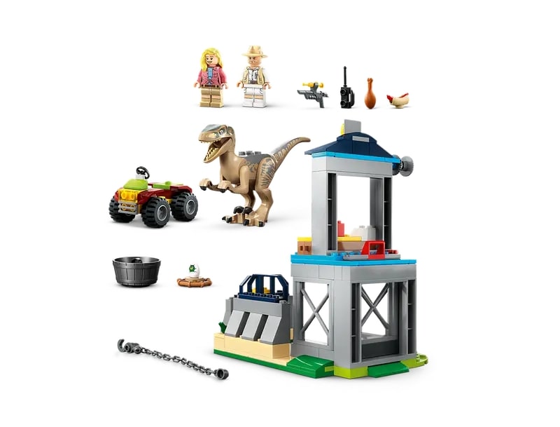 LEGO-Jurassic-Park---Fuga-do-Velociraptor---30-Anos---137-Pecas---76957-3