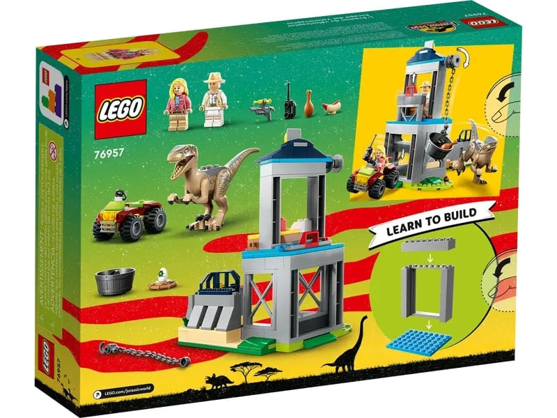 LEGO-Jurassic-Park---Fuga-do-Velociraptor---30-Anos---137-Pecas---76957-6