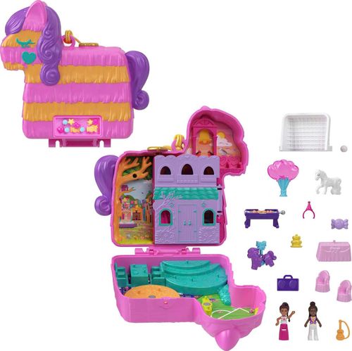 Playset Polly Pocket com Mini Bonecas - Festa da Pinhata - Estojo - Mattel