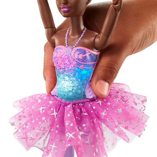 Boneca Barbie com Luz - Bailarina Luzes Brilhantes - Dreamtopia - Roxa - Mattel