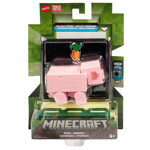 Figura Articulada - Minecraft - Porco - Vanilla - Mattel